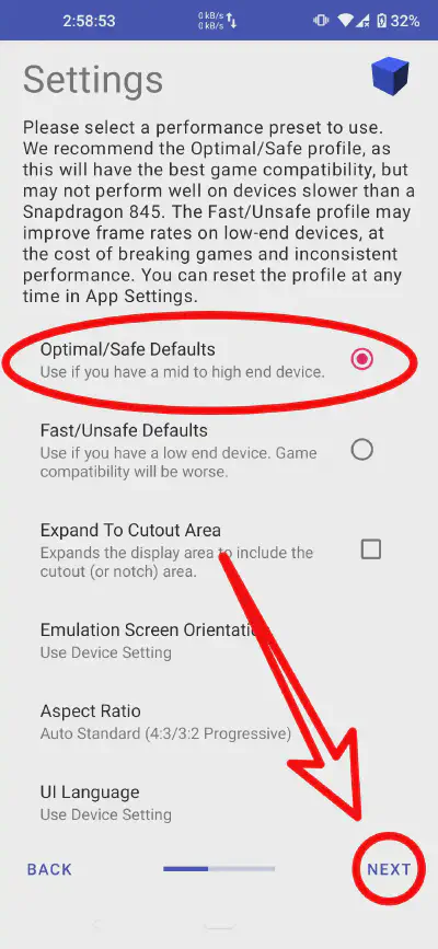 AetherSX2 performance settings